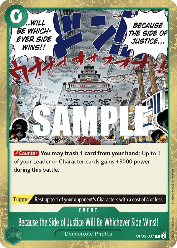 [OP05-037] Because the Side of Justice Will Be Whichever Side Wins!!