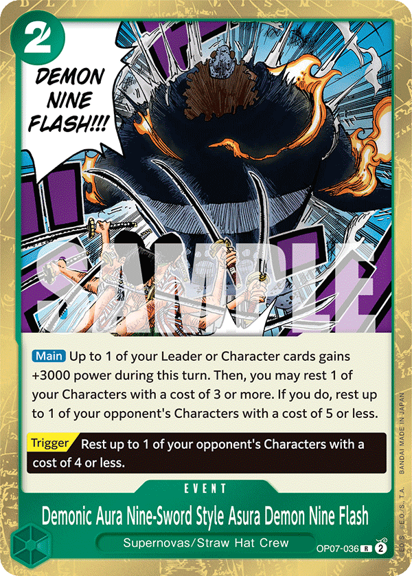 [OP07-036] Demonic Aura Nine-Sword Style Asura Demon Nine Flash