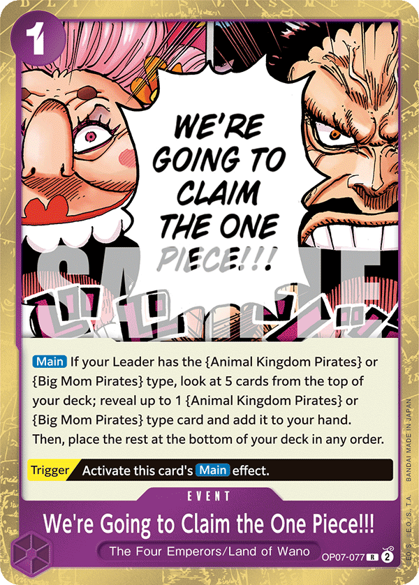 [OP07-077] We're Going to Claim the One Piece!!!
