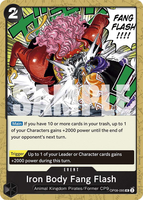 [OP08-095] Iron Body Fang Flash