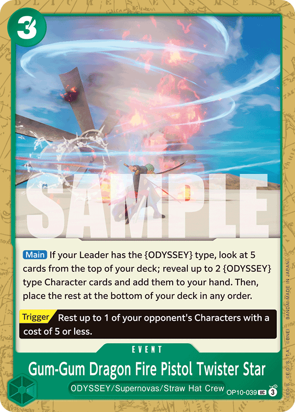 [OP10-039] Gum-Gum Dragon Fire Pistol Twister Star