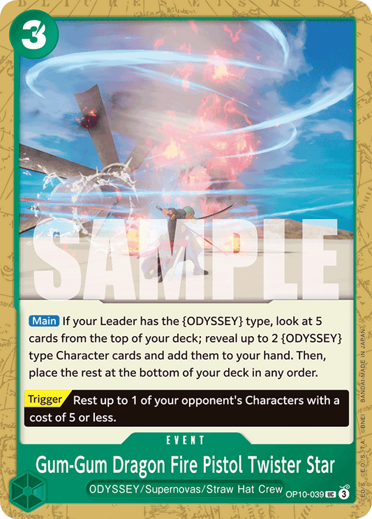 [OP10-039] Gum-Gum Dragon Fire Pistol Twister Star