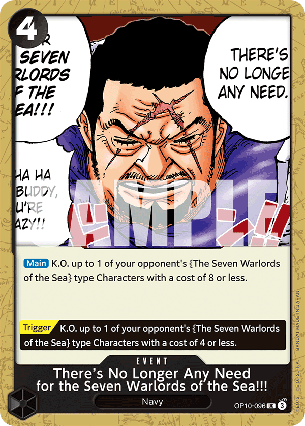 [OP10-096] There’s No Longer Any Need for the Seven Warlords of the Sea!!!